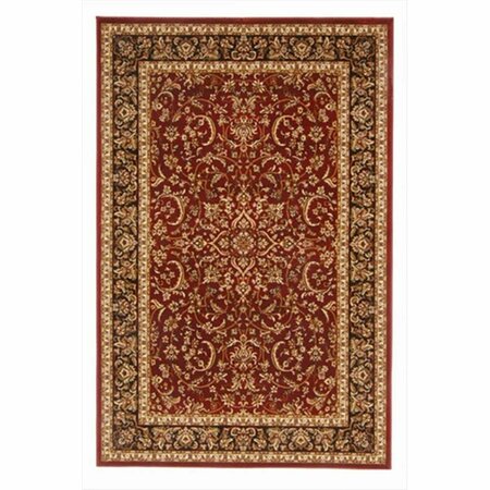 AURIC Noble Rectangular Burgundy Traditional Italy Area Rug, 2 ft. 2 in. W x 8 ft. H AU2643554